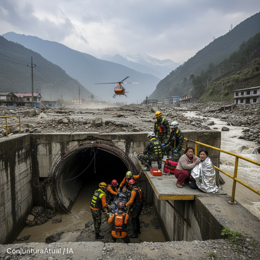 Nepal resgata sobreviventes 10 dias após enchentes devastadoras; 500 podem estar presos em túneis