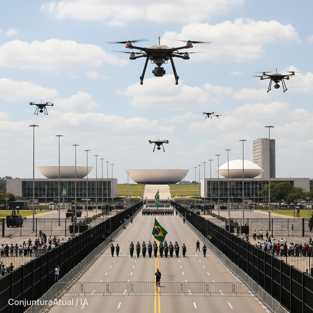Esplanada terá segurança máxima com drones e grades no 7 de Setembro