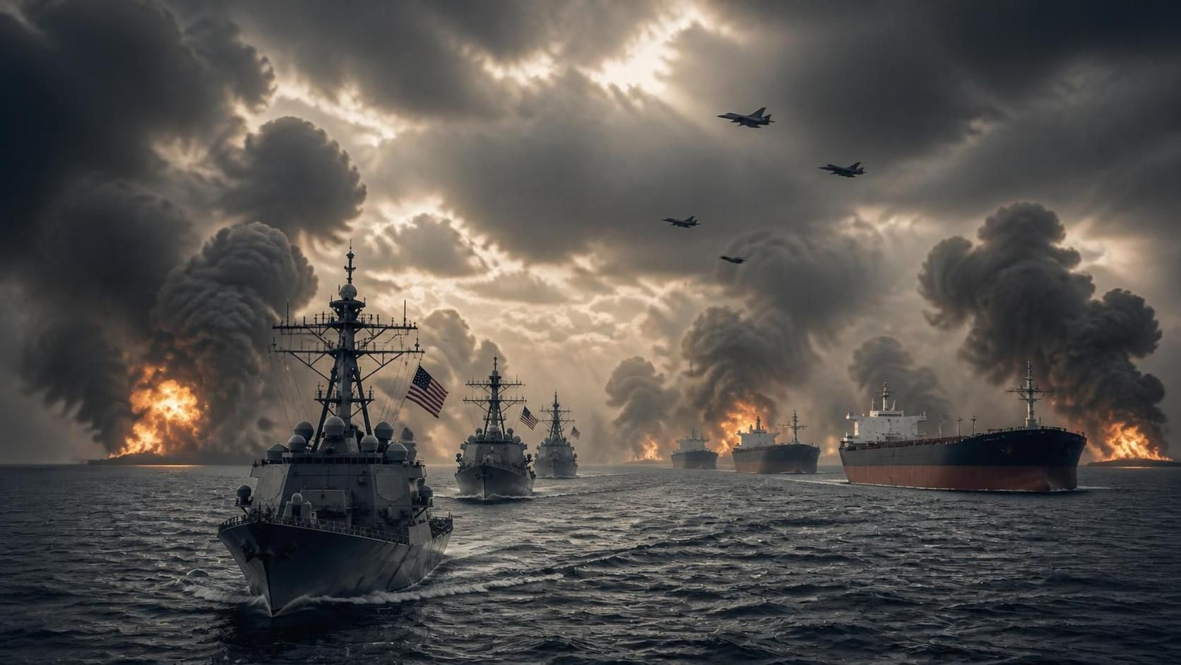 Resposta firme: EUA atacam frota de petroleiros do Irã após tentativa de agressão a navio americano