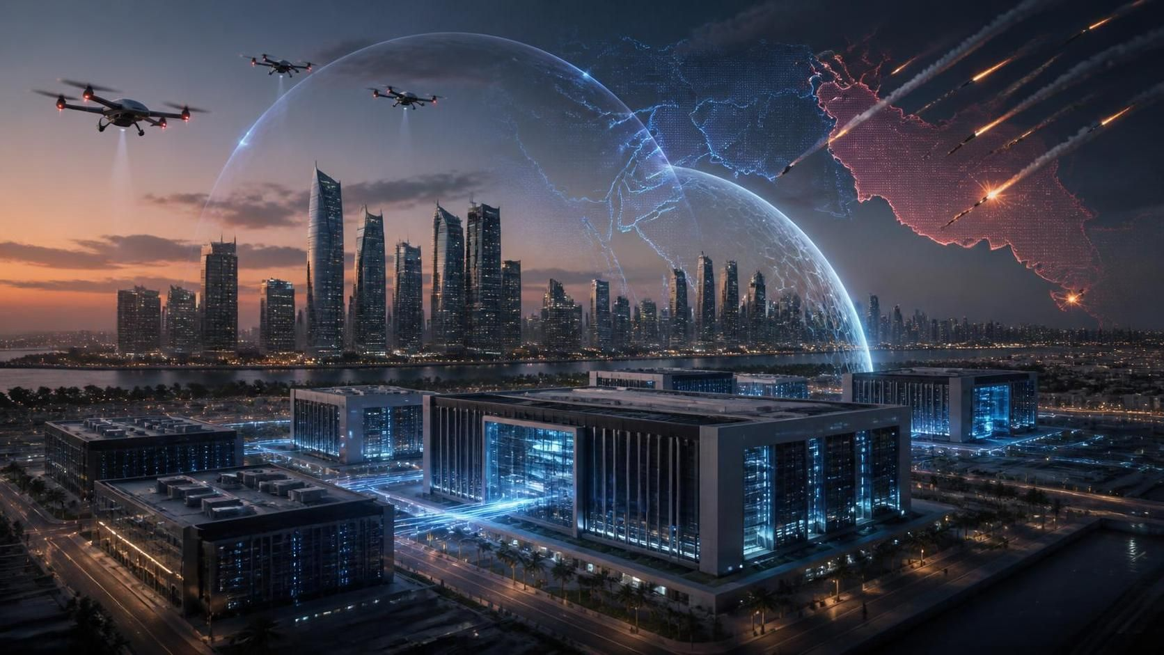 Emirados Árabes Unidos ajustam plano para data centers após ofensivas do Irã