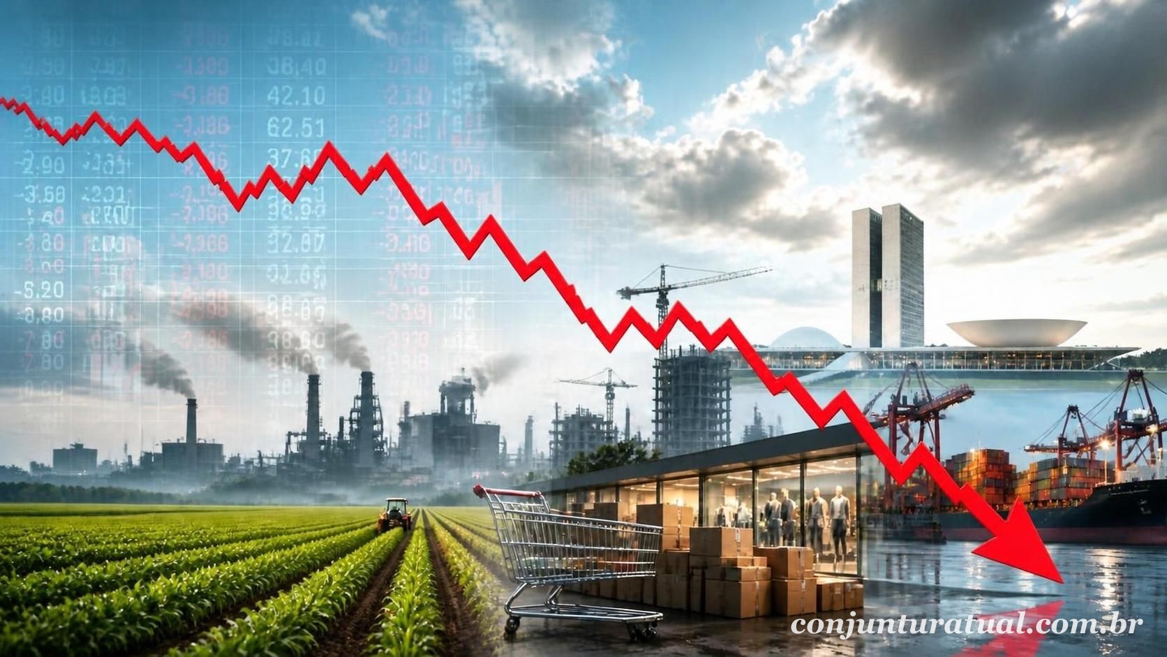 Atividade econômica recua 0,4% em julho e acende alerta de desaceleração, aponta FGV