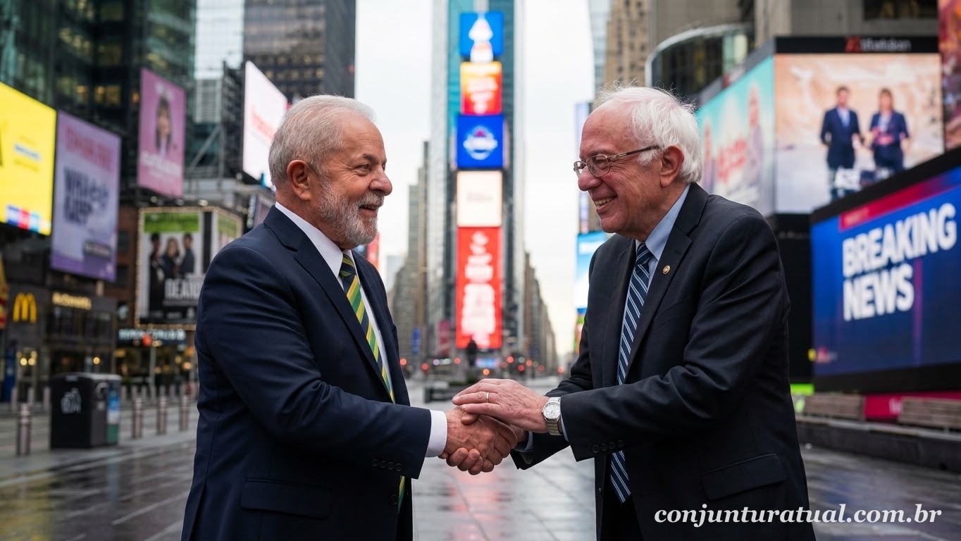 Lula ignora Trump e opta por agenda ideológica com Bernie Sanders em Nova York