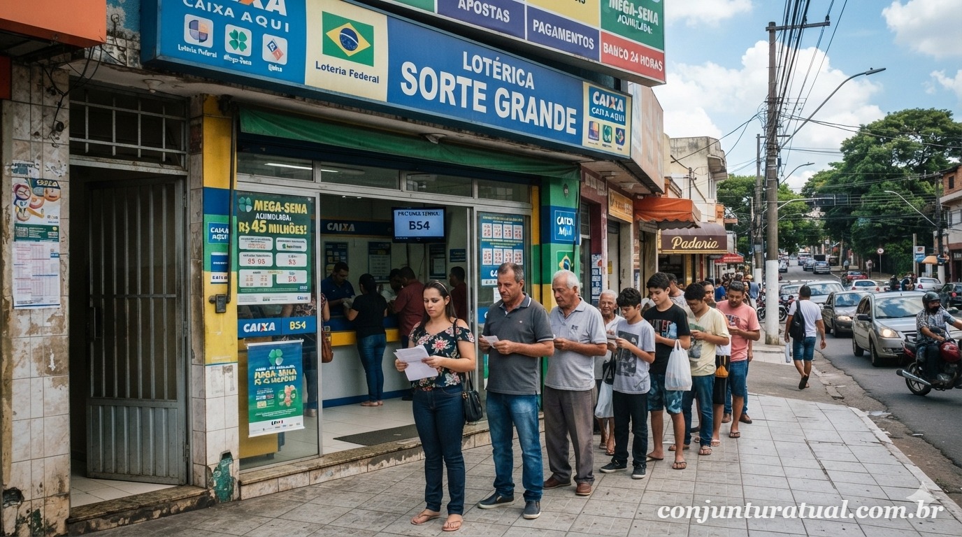 Mega-Sena acumula e prêmio estimado sobe para R$ 45 milhões