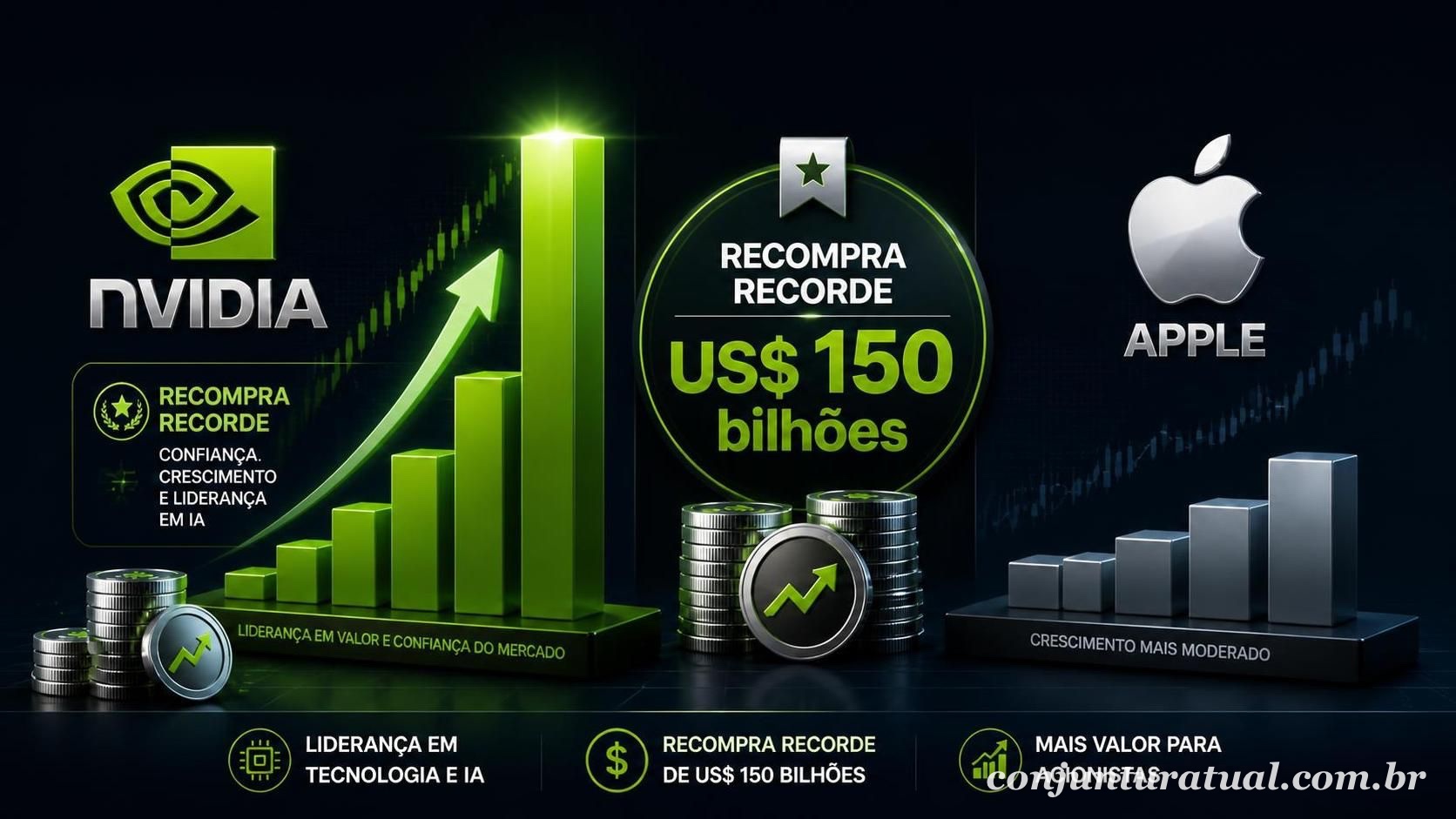 Nvidia supera Apple com recompra recorde de US$ 150 bilhões | Faria Lima News