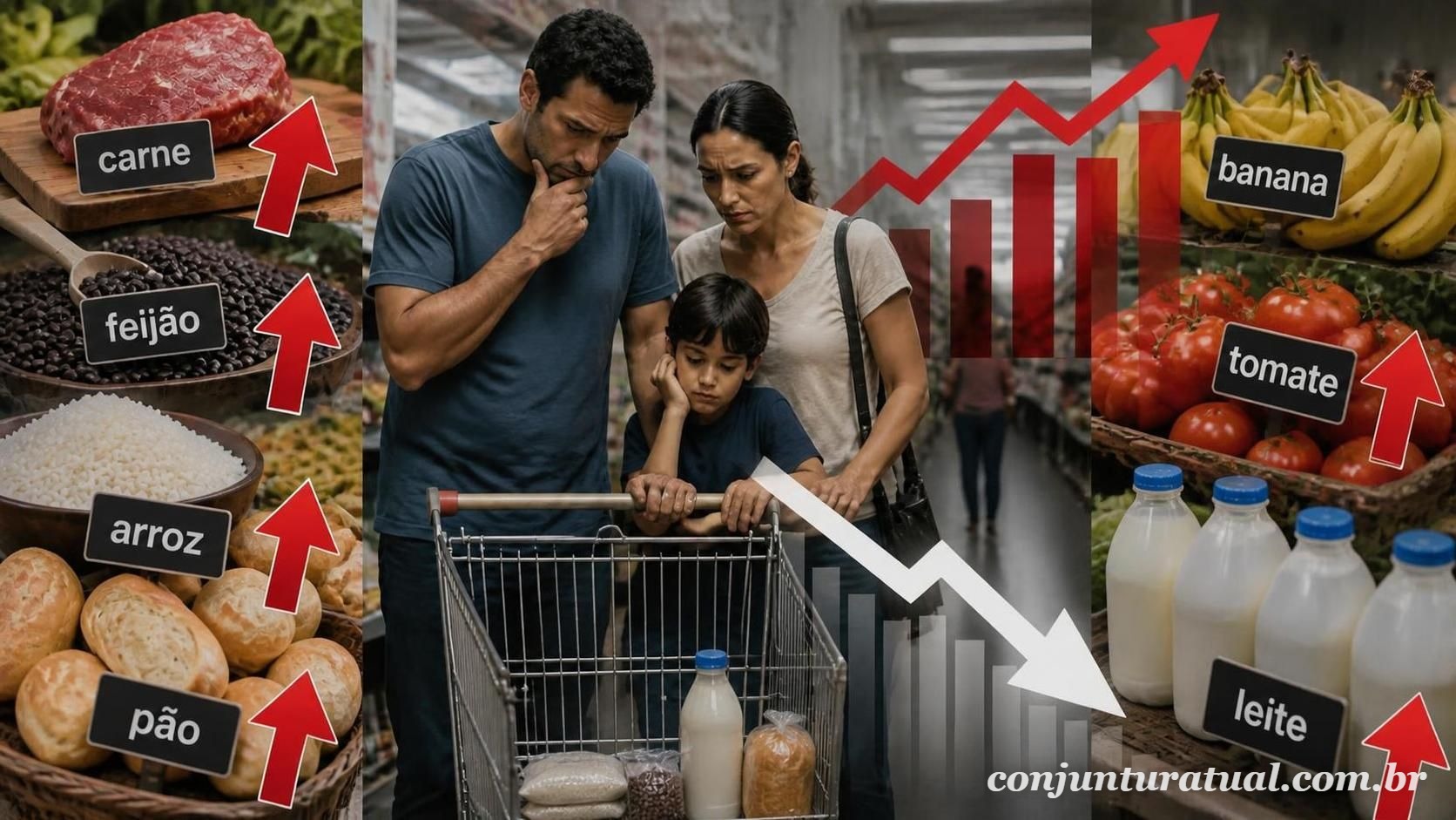 Poder de compra em queda: Renda do brasileiro recua 4,9% em relação ao preço dos alimentos