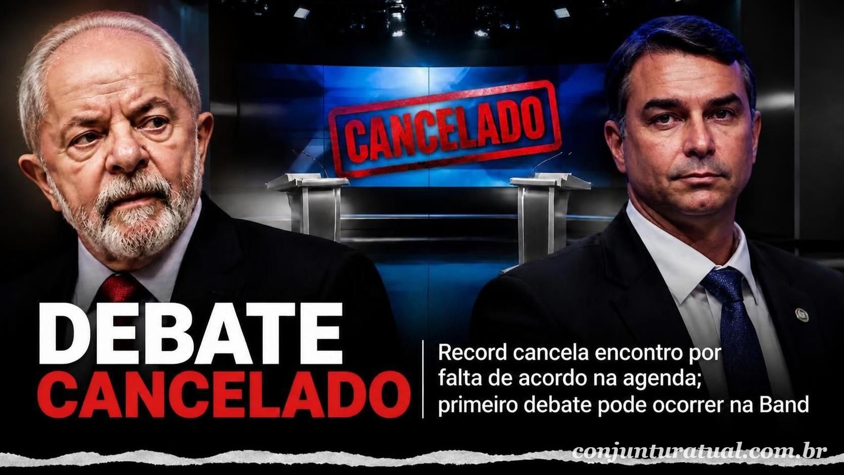Record cancela debate entre Lula e Flávio Bolsonaro por falta de acordo na agenda