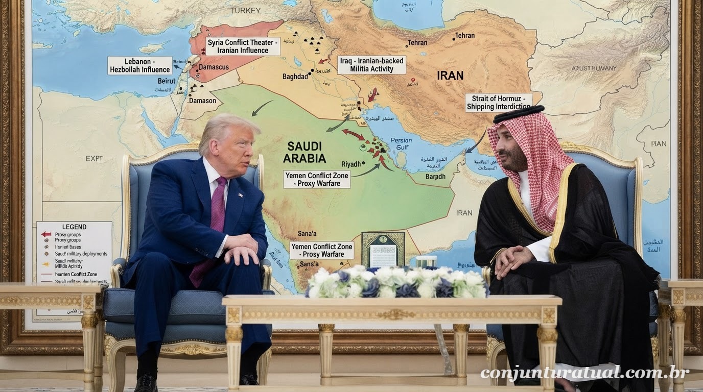 Trump sinaliza resposta militar contra Houthis e reforça aliança com Arábia Saudita
