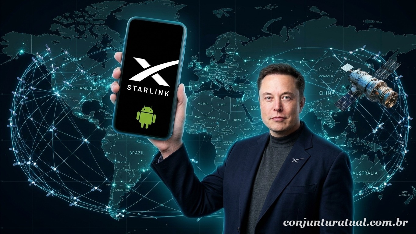 Musk desafia gigantes da telefonia com investimento de US$ 8 bilhões na Starlink Mobile