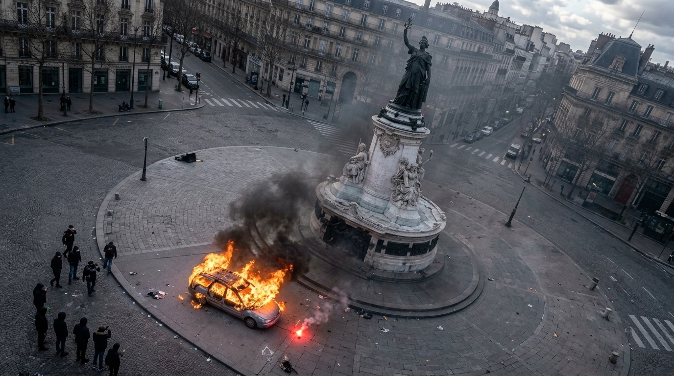 França decreta toque de recolher após ataques violentos e saques deixarem rastro de destruição
