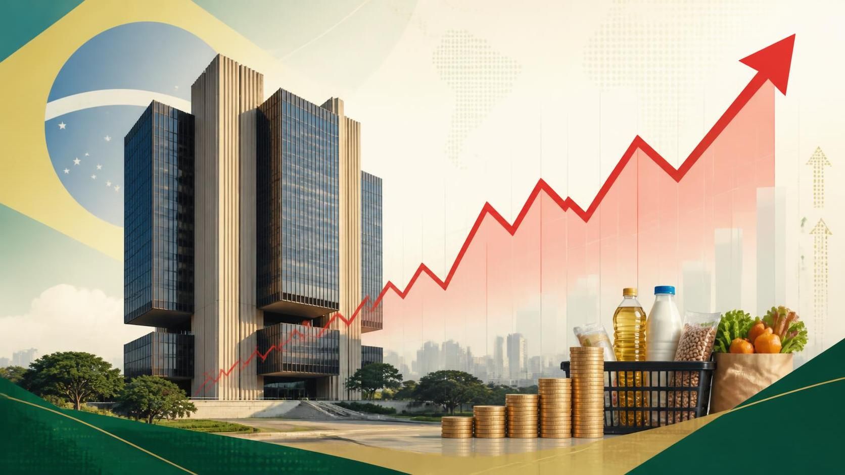 Prévia da inflação rompe teto da meta e acende alerta na economia brasileira