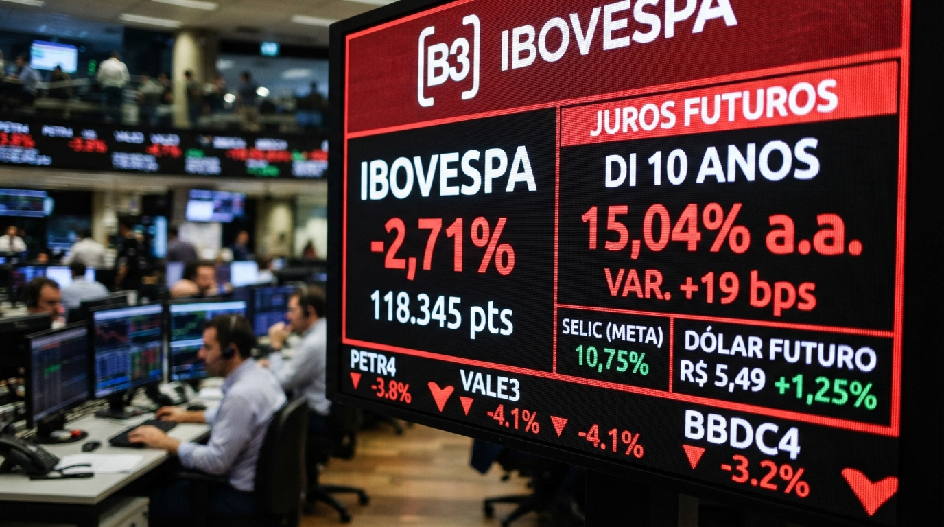 Mercado entra em estresse com incerteza fiscal: Juros de 10 anos saltam para 15%