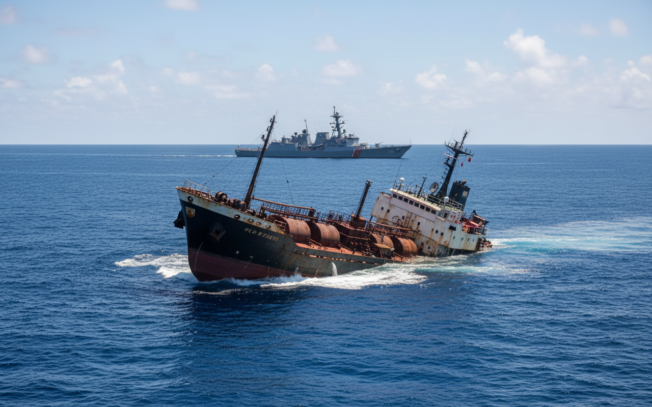 EUA e Equador realizam operação inédita e afundam embarcação de apoio ao tráfico no Pacífico