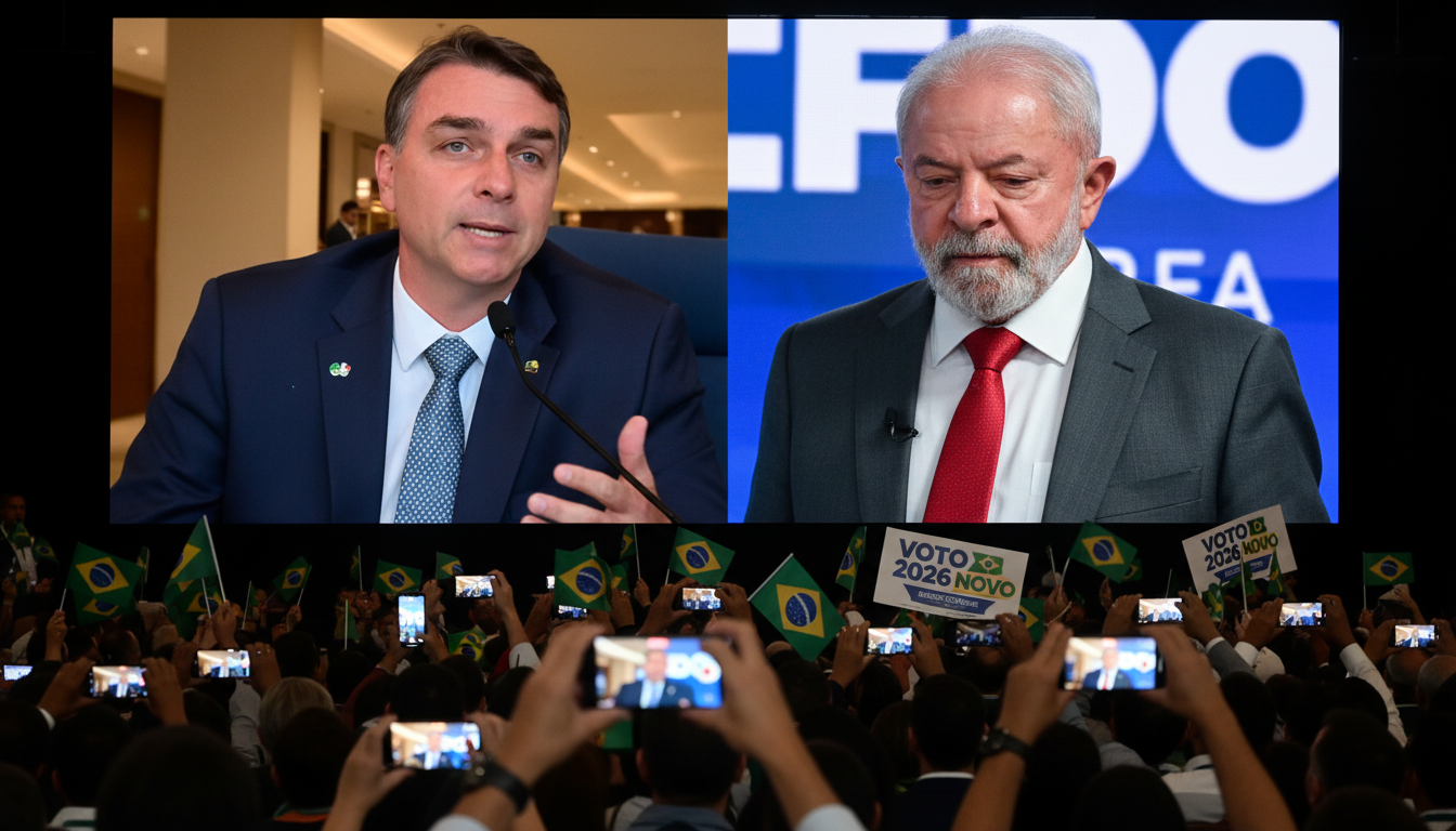 Quaest indica empate técnico entre Lula e Flávio Bolsonaro em eventual segundo turno